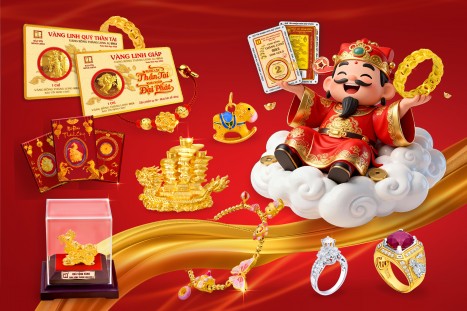 Đón vía Thần Tài 2026 - Khai xuân rước lộc vàng, trang sức Bảo Tín Minh Châu