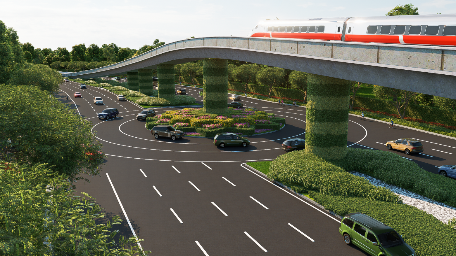 Cận cảnh thi công tuyến đường 10 làn xe xuyên đảo đầu tiên của Việt Nam tại Phú Quốc 