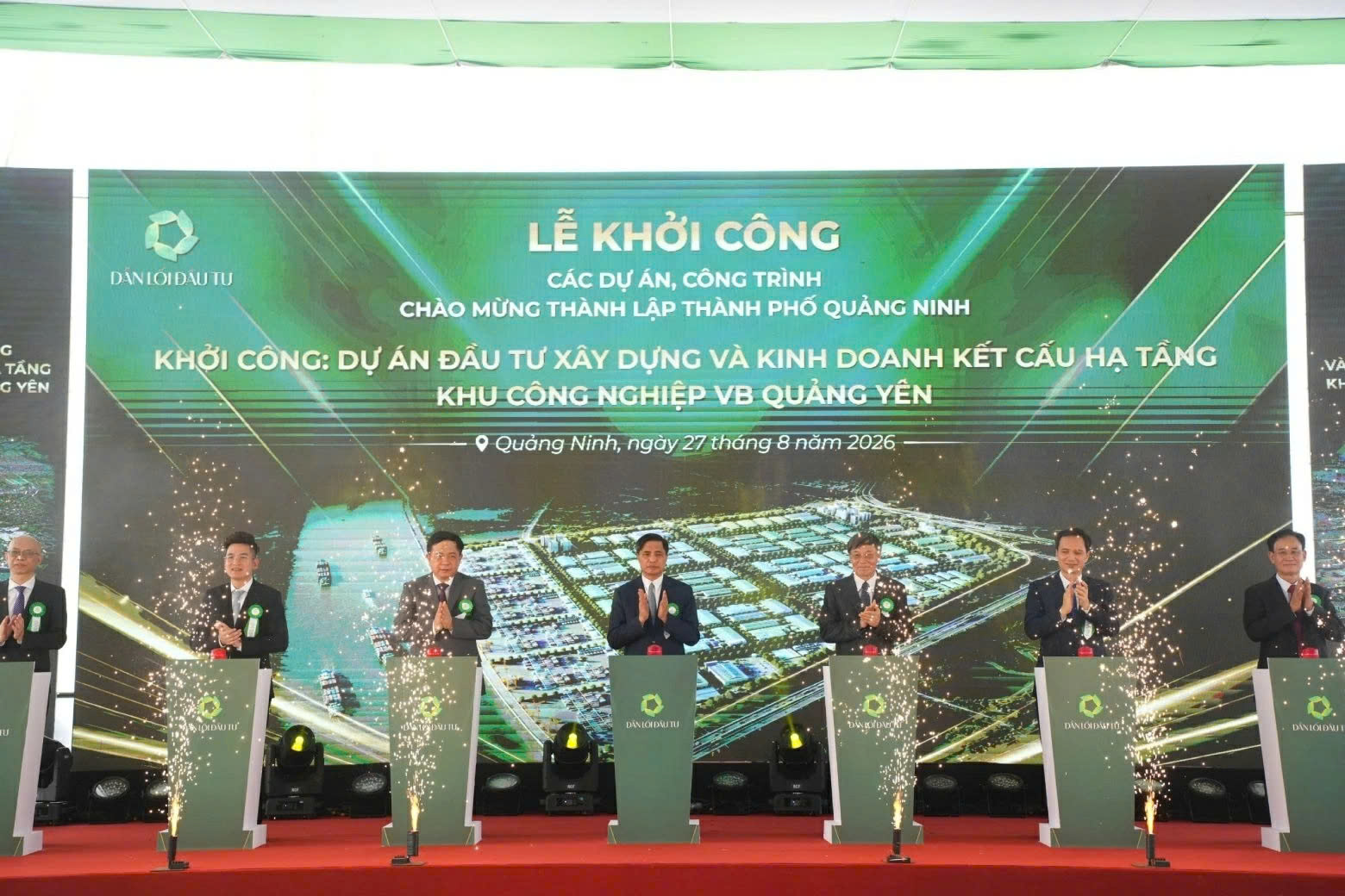 Quảng Ninh khởi công Khu công nghiệp VB Quảng Yên quy mô gần 408 ha, vốn đầu tư 3.740 tỷ đồng