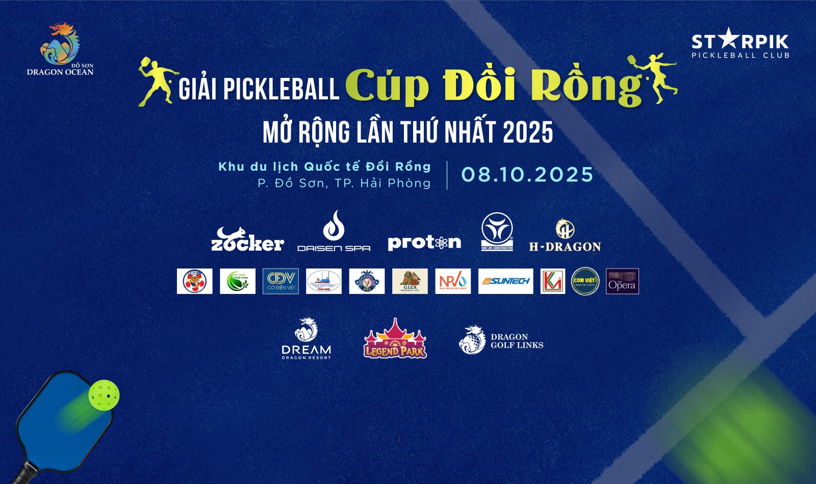 Pickleball Đồi Rồng mở rộng 2025: Giải đấu mở rộng lần đầu tiên quy tụ hàng trăm vận động viên cùng tranh đấu thi tài