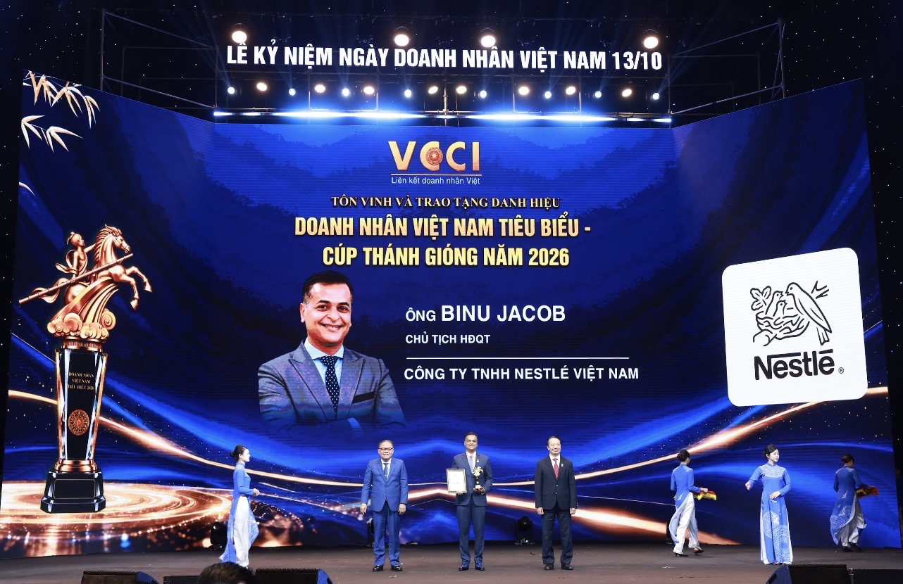 Tổng Giám đốc Nestlé Việt Nam được vinh danh Cúp Thánh Gióng 2026