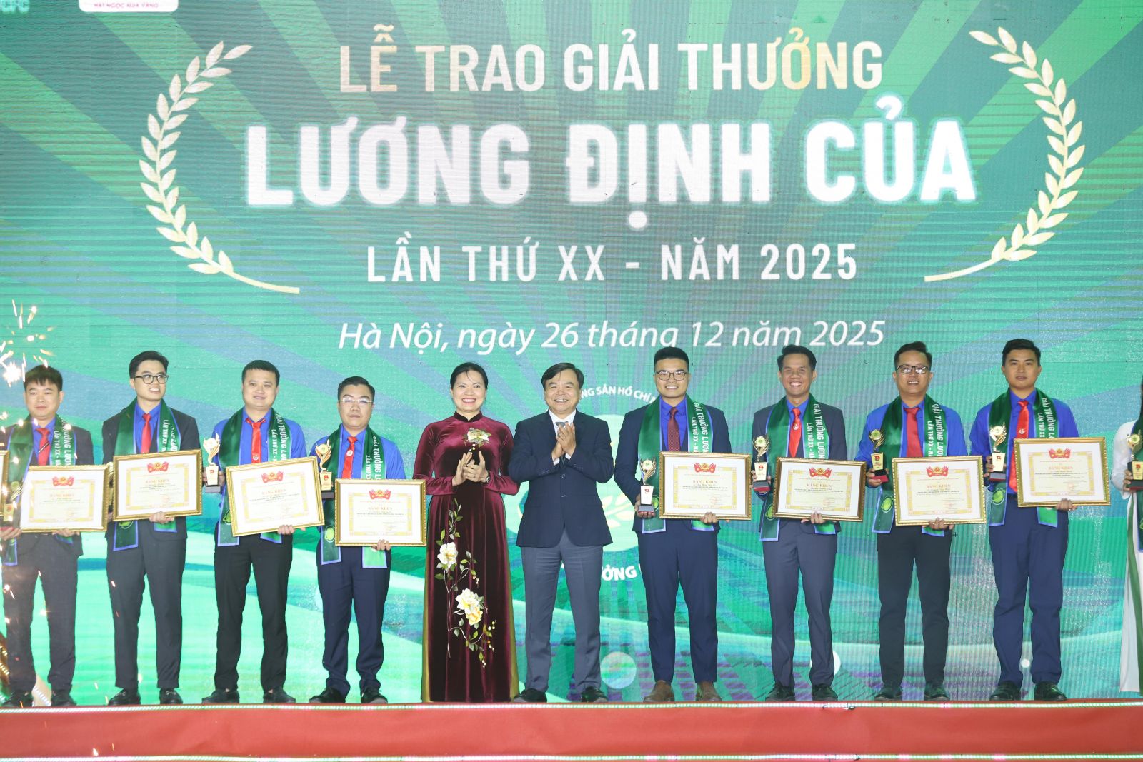 Trao Giải thưởng Lương Định Của 2025: Tôn vinh 30 thanh niên nông thôn là những “hạt nhân xanh” kiến tạo nền nông nghiệp hiện đại, bền vững