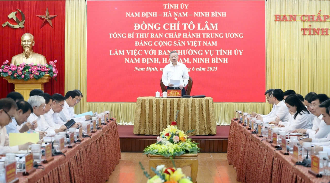 Tổng Bí thư Tô Lâm: Định hình vị thế Ninh Bình mới trên bản đồ phát triển quốc gia