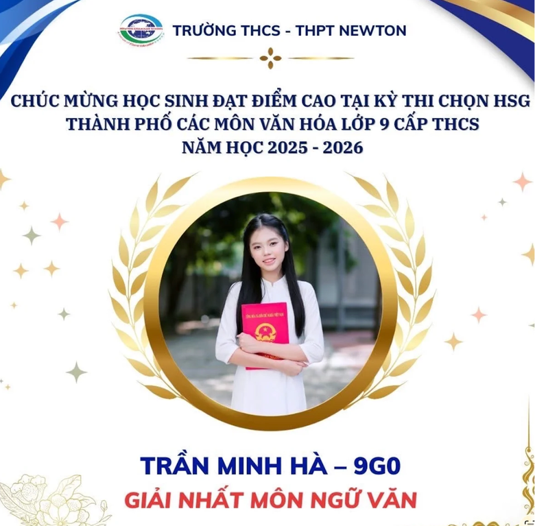 Dấu ấn Newton từ thành tích thủ khoa vào lớp 10 Hà Nội năm 2026