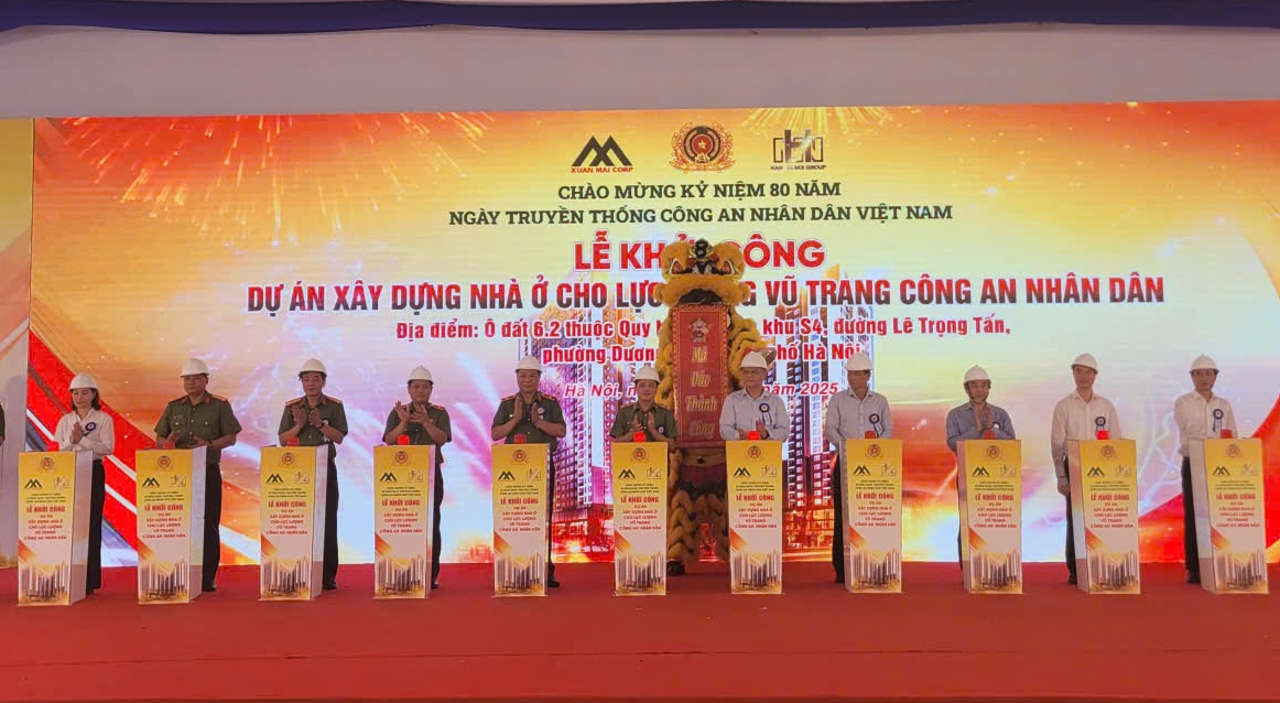 Khởi công dự án nhà ở cho Công an nhân dân tại đường Lê Trọng Tấn, phường Dương Nội, TP Hà Nội