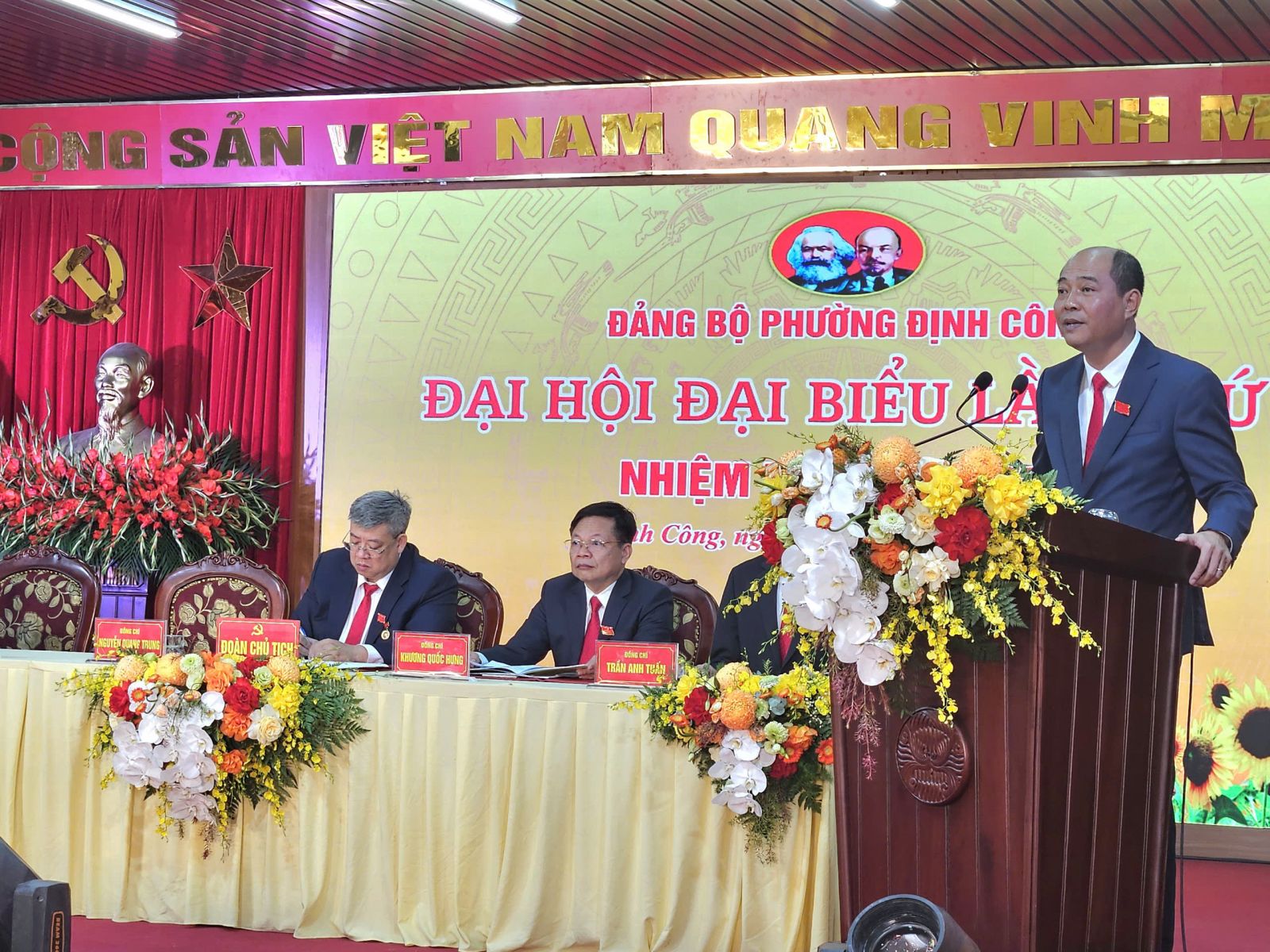Đồng chí Nguyễn Tuấn Anh - Phó Bí thư Đảng ủy, Chủ tịch UBND phường Định Công 