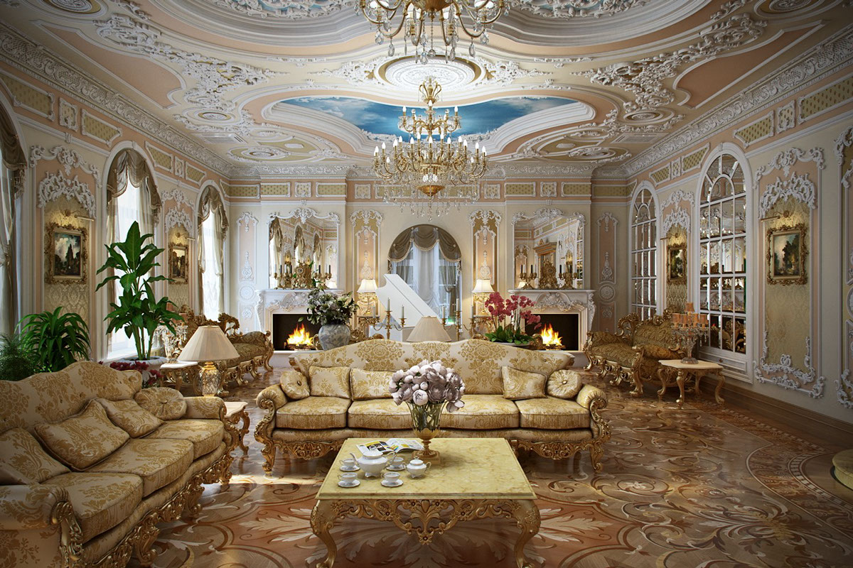 Vẻ đẹp sang trọng và lộng lẫy trong thiết kế nội thất Rococo