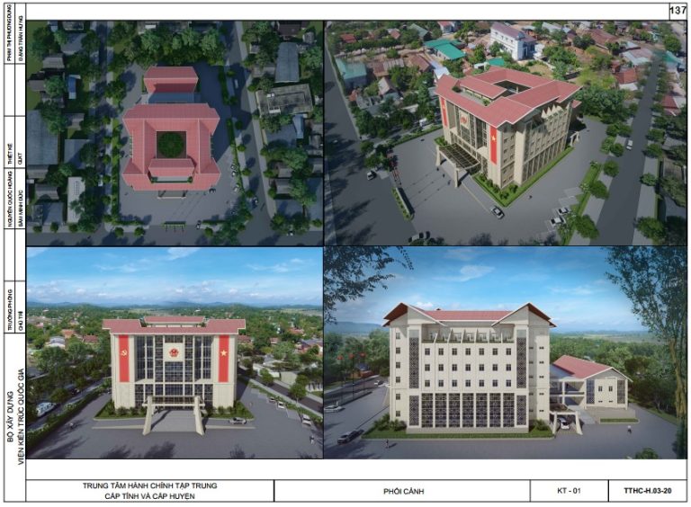 Viện Kiến trúc Quốc gia công bố đề tài NCKH: “Thiết kế điển hình Trung tâm hành chính tập trung cấp tỉnh và cấp huyện”