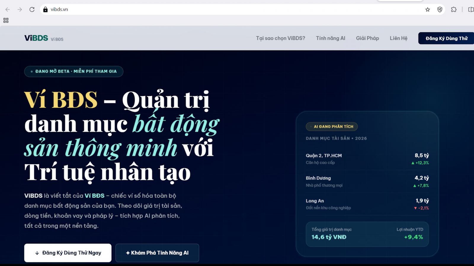 ViBDS – Ví quản lý bất động sản thông minh cho nhà đầu tư