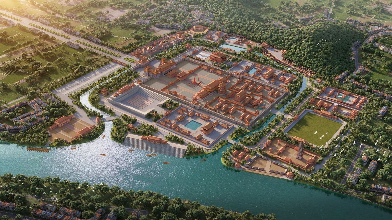 Choáng ngợp với những biểu tượng quyền uy của vương triều Lý - Trần tại Sun Mega City