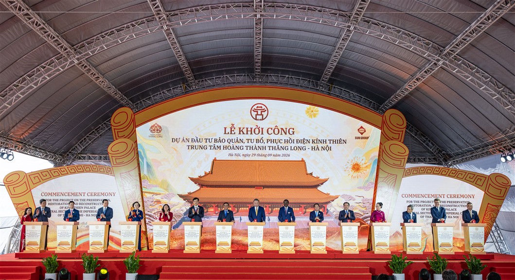Hà Nội: Khởi công Dự án đầu tư bảo quản, tu bổ, phục hồi Điện Kính Thiên
