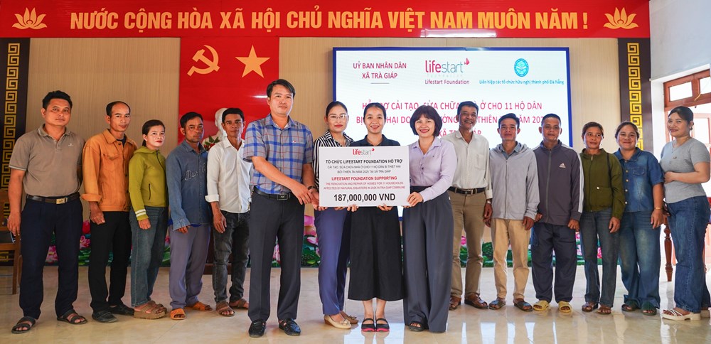 Lifestart Foundation hỗ trợ cải tạo, sửa chữa nhà ở cho người dân bị ảnh hưởng thiên tai tại xã Trà Giáp, thành phố Đà Nẵng
