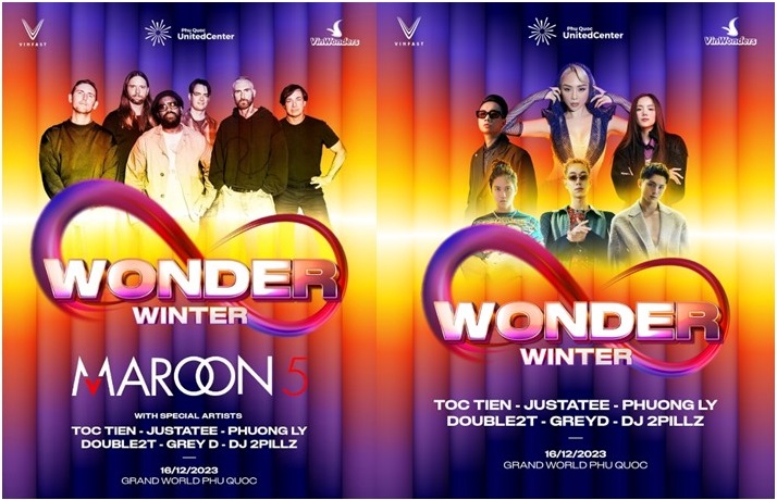 Siêu nhạc hội 8Wonder Winter Festival công bố 11 bản hit và dàn sao Việt biểu diễn cùng Maroon 5