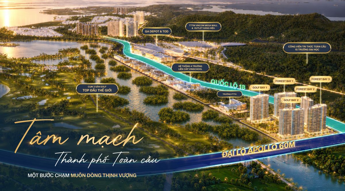 Lãi suất hạ nhiệt giúp tăng cơ hội sở hữu căn hộ cao cấp Golf Bay 2 tại Vinhomes Global Gate Hạ Long 
