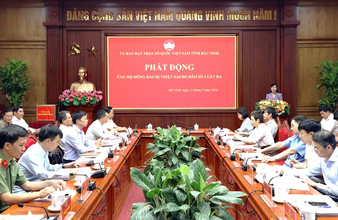 Bắc Ninh: Phát động chương trình quyên góp ủng hộ đồng bào bị thiệt hại nặng do bão số 3