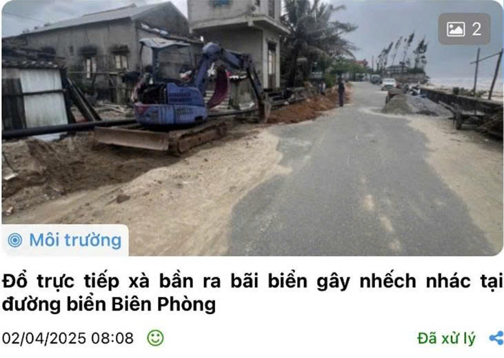 Chức năng “Phản ánh hiện trường” trong ứng dụng Hue - S.