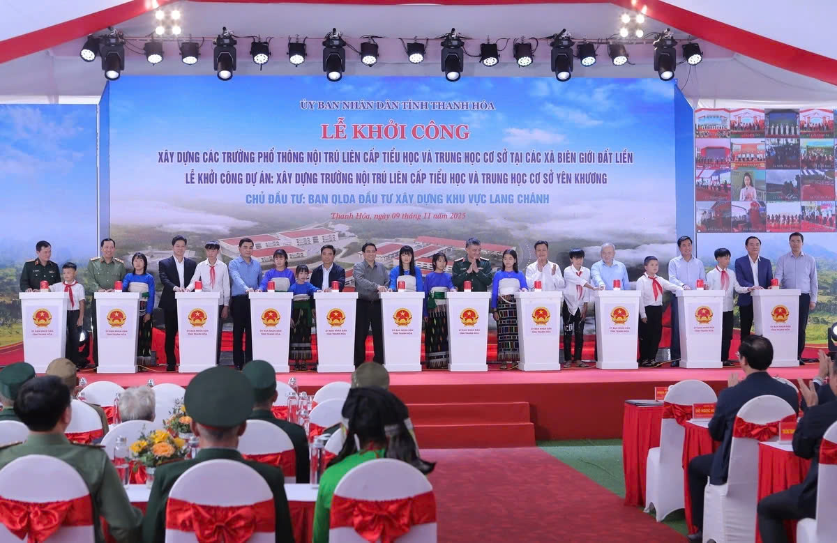 Đồng loạt khởi công đồng loạt các trường phổ thông nội trú liên cấp tại các xã biên giới